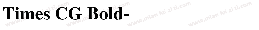 Times CG Bold字体转换